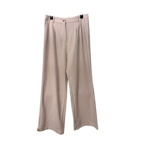LINE & DOT Pleated‎ Front Pants in Ecru Casual Flare Women's Trousers Sz L NWT